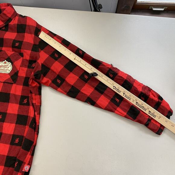 Magellan x Shiner Flannel Shirt Womens XXL Buffalo Plaid Red Black Cabincore - Picture 10 of 16